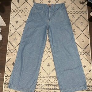 Women's Blue Striped Jeans